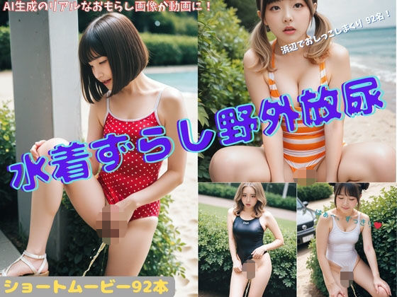 水着ずらし野外放尿  エロ画像621100