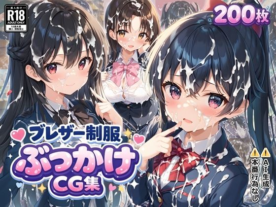 ブレザー制服ぶっかけCG集  エロ画像718854