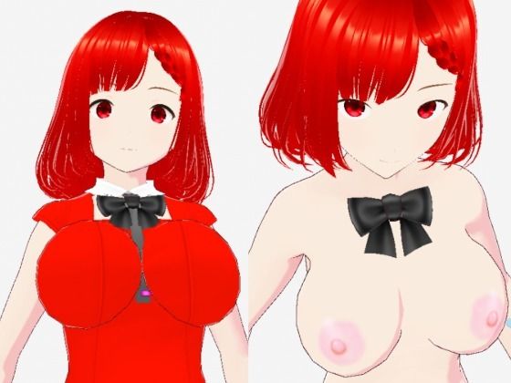 赤い美女（セリフなし  3DCGモデル  イラスト集）  エロ画像723350