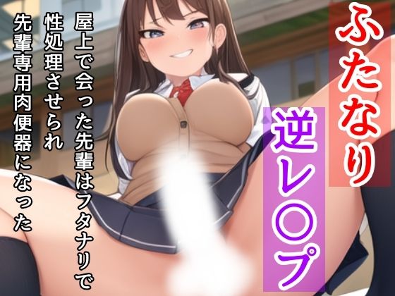 【ふたなり/逆レ】屋上で会った先輩はフタナリで、性処理させられ先輩専用肉便器になった  エロ画像724114