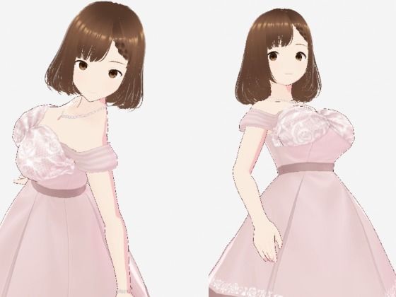 ベージュのワンピースを着たお姉さん（セリフなし  3DCGモデル  イラスト集）  エロ画像725036